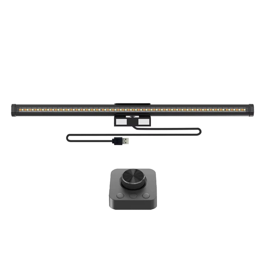 StyleOxx LED Monitor Light Bar, USB Dual Screen Touch Control, Dimmable Computer Desk Lamp, Space Saving Office Work Lighting