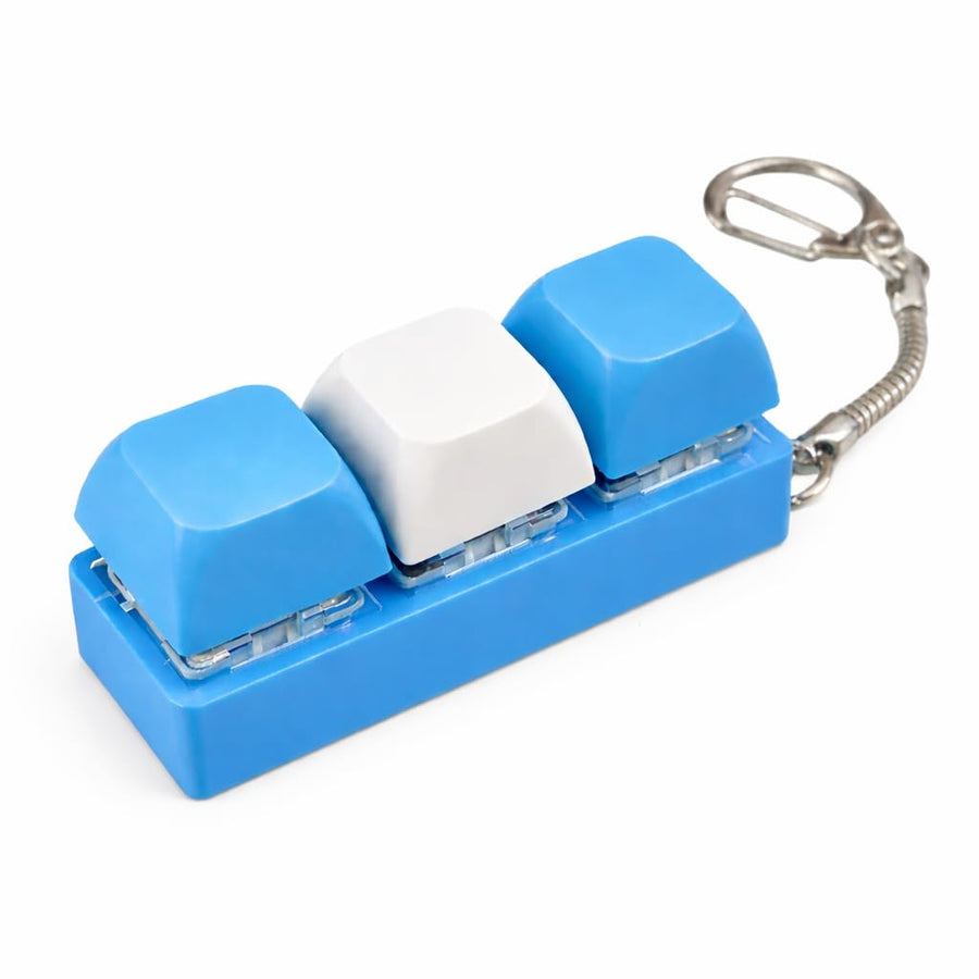 Stress Relief Keyboard Fidget Toy for Adults, Stress Relief Sensory Toy, Colourful (3 in 1 (Sky Blue White ))