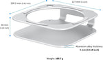Aluminum Stand for 2024 Mac mini M4 | M4 Pro, Convenient Acess to Power Bottom, Anti-Scratch, Anti-Slip, Avoid Overheating, Durable and Sturdy Design