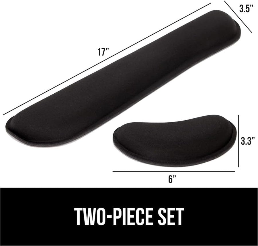 Wrist Rest Pad and Mouse Cushion Support Set, Memory Foam, Ergonomic Design for Computer and Laptop, Comfortable Typing