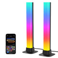 StyleOxx Smart RGB Light Bar, Dimmable Color Changing Rainbow Streamer with Music Sync, Gaming Backlight for PC, TV, 2 Pack