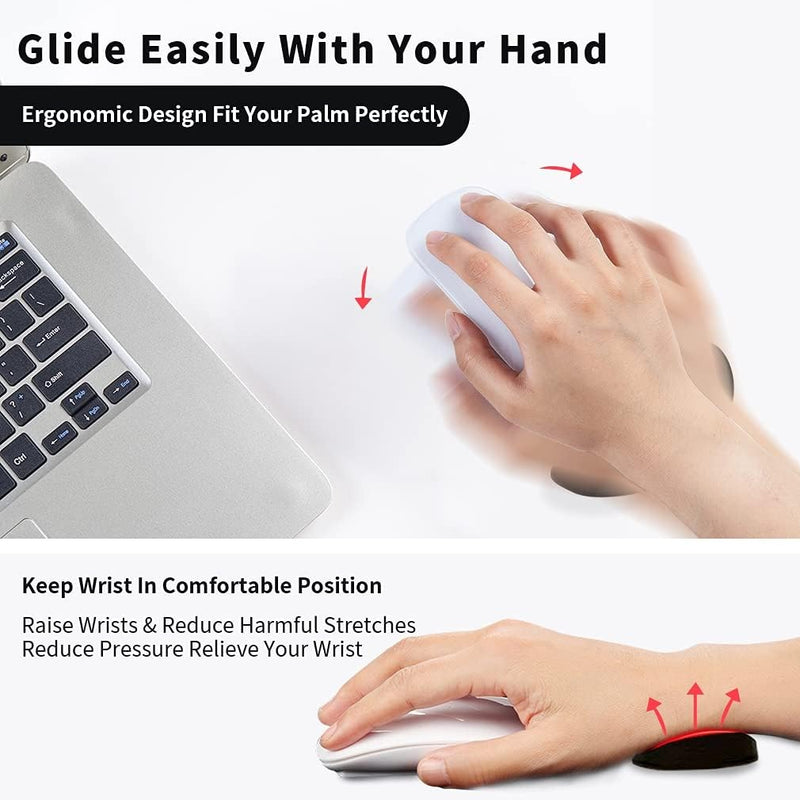Fitix Ergonomic Left Hand Wrist Pad Combo for Mouse & Keyboards | Smooth Movement Palm Support for Home/Office/Gaming | Relieves Wrist Pain from RSI & Carpal Tunnel