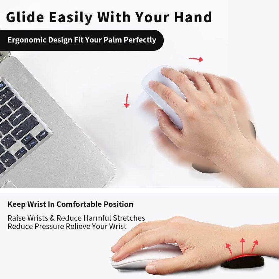 Fitix Ergonomic Left Hand Wrist Pad Combo for Mouse & Keyboards | Smooth Movement Palm Support for Home/Office/Gaming | Relieves Wrist Pain from RSI & Carpal Tunnel
