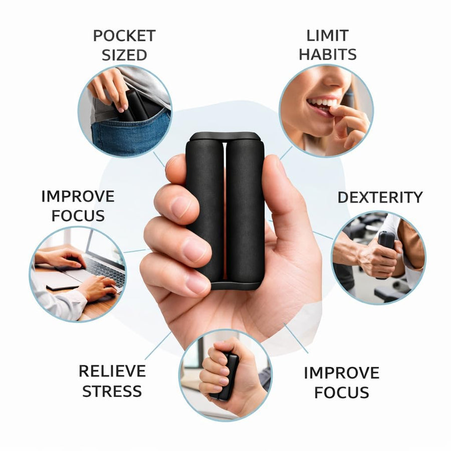FiTix Roller Handheld Fidget Toy for Adults, Stress and Anxiety Relief, Promotes Focus and Clarity, Multicolour, Plastic, Compact Portable Design