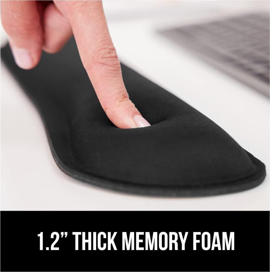 Wrist Rest Pad and Mouse Cushion Support Set, Memory Foam, Ergonomic Design for Computer and Laptop, Comfortable Typing