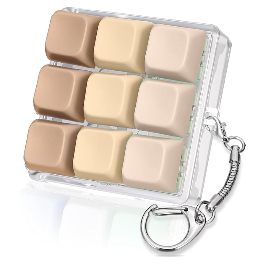 9 in 1 Keyboard Fidget Toy for Adults, Stress Relief Sensory Toy, Colourful, Multi-Function (9 ni 1 Brown)