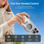 FiTix Fun Shot Magnetic Phone Camera DSLR Style Shutter Grip for iPhone and Android, with Detachable Wireless Shutter Button