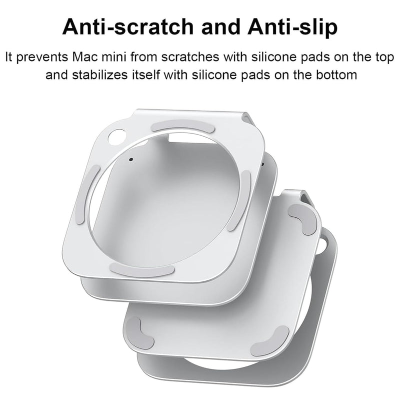 Aluminum Stand for 2024 Mac mini M4 | M4 Pro, Convenient Acess to Power Bottom, Anti-Scratch, Anti-Slip, Avoid Overheating, Durable and Sturdy Design
