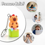 FiTiX Cute Cartoon Fidget Toy with Colorful Light and Sound, Clicker for Stress Relief, Quiet Play, and Entertainment, Snail Style (Cute Brown Bear)
