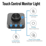 StyleOxx LED Monitor Light Bar, USB Dual Screen Touch Control, Dimmable Computer Desk Lamp, Space Saving Office Work Lighting