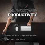 FITIX Right-Handed Ergonomic Mouse Wrist Rest, Carpal Tunnel Support Pad for Computer, Gaming, Office, Anti-Fatigue Design with Easy Glide Surface (Black)