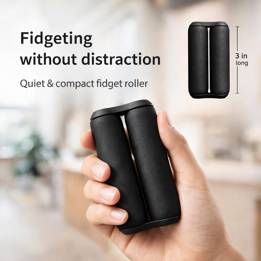 FiTix Roller Handheld Fidget Toy for Adults, Stress and Anxiety Relief, Promotes Focus and Clarity, Multicolour, Plastic, Compact Portable Design