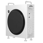 FiTix Mac mini M4 | M4 Pro Stand with Hard Disk Expansion Slot & Dual USB 3.2 / TF+SD Card Reader – Aluminum Chassis Holder with Heat Dissipation & Dust Protection – Space-Saving Design Sliver