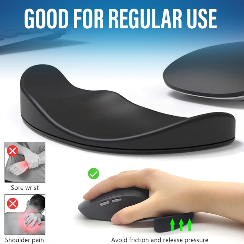 Fitix Ergonomic Left Hand Wrist Pad Combo for Mouse & Keyboards | Smooth Movement Palm Support for Home/Office/Gaming | Relieves Wrist Pain from RSI & Carpal Tunnel