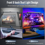 StyleOxx LED Monitor Light Bar, USB Dual Screen Touch Control, Dimmable Computer Desk Lamp, Space Saving Office Work Lighting