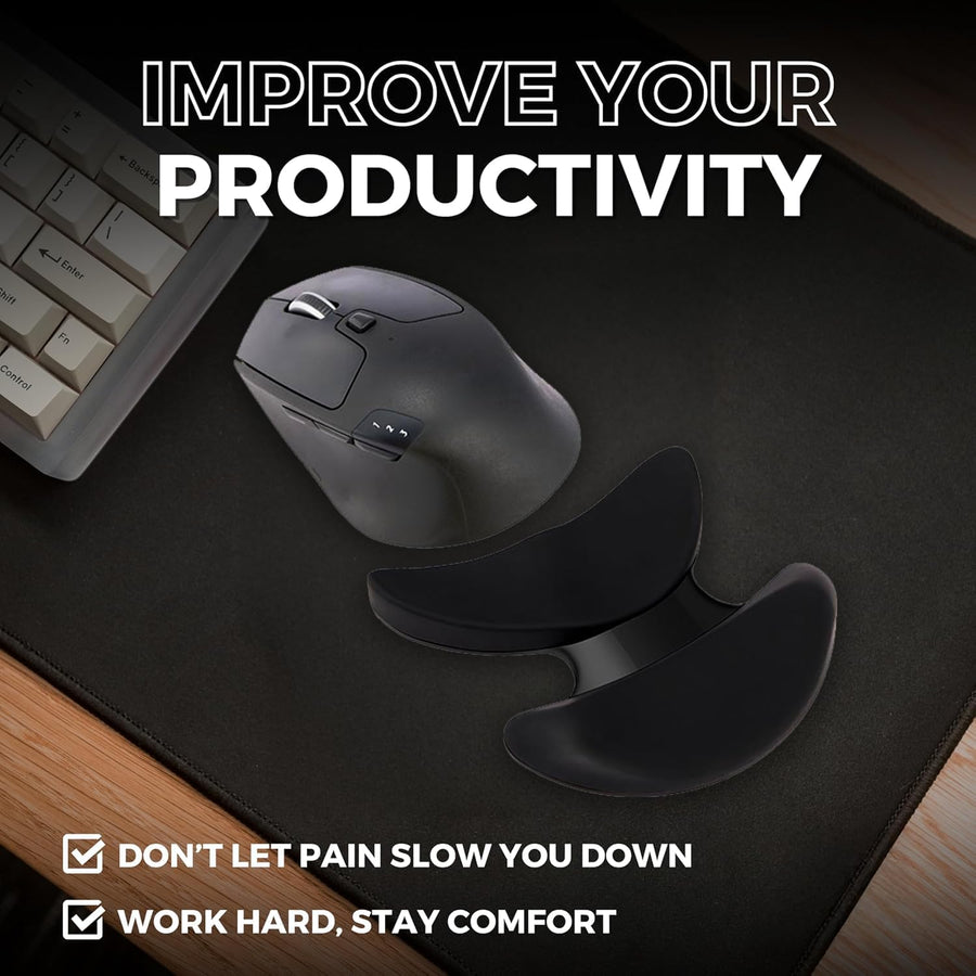 Ergonomic Mouse Wrist Rest Support Pad, Gliding Palm Rest with Mouse Movement, Pressure Relief for Office, Gaming