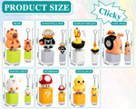 FiTiX Cute Cartoon Fidget Toy with Colorful Light and Sound, Clicker for Stress Relief, Quiet Play, and Entertainment, Snail Style (Cute Brown Bear)