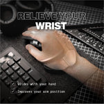 FITIX Right-Handed Ergonomic Mouse Wrist Rest, Carpal Tunnel Support Pad for Computer, Gaming, Office, Anti-Fatigue Design with Easy Glide Surface (Black)