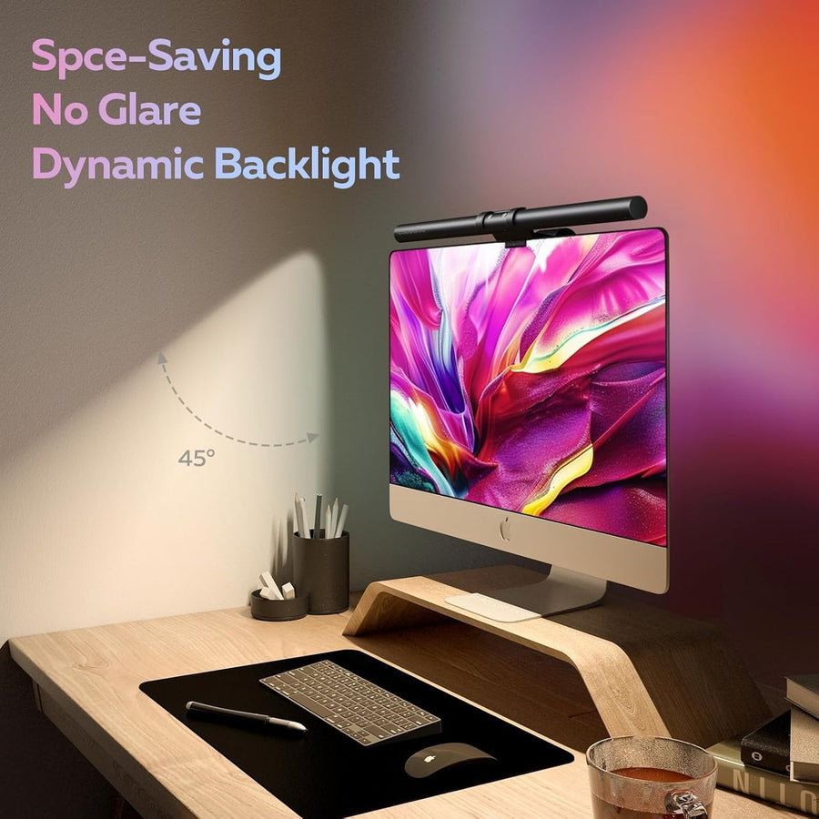 FITIX Monitor Light Bar, LED Task Lamp with Touch Control, USB Powered Dimmable Screen Desk Lamp for Home Office, No Screen Glare